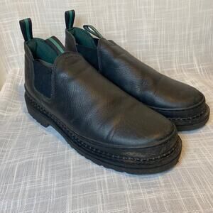 Georgia Giant Romeo Black Leather Work Shoe Mens Size 12 Excellent Condition